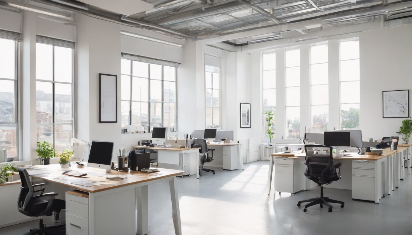 Ofis temizliği - düzenli ve temiz modern ofis